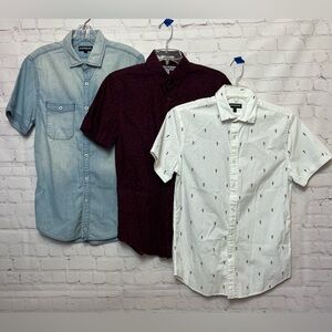 Express Lot of THREE Short Sleeve Button Down Shirts